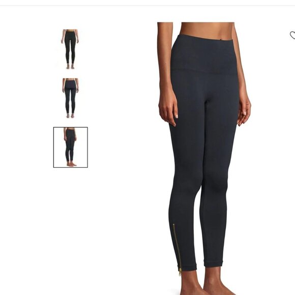 BNWT LIMITED EDITION SPANX GOLD PLATED ANKLE ZIPPER HI WAISTED LEGGINGS… - Picture 3 of 10